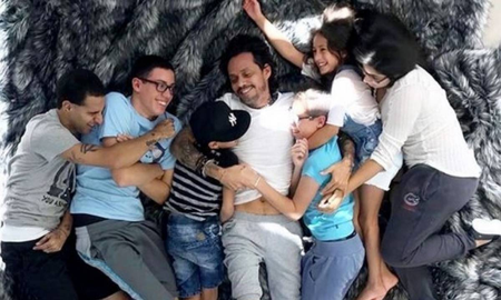 Marc Anthony y sus hijos Marc Anthony y sus hijos
