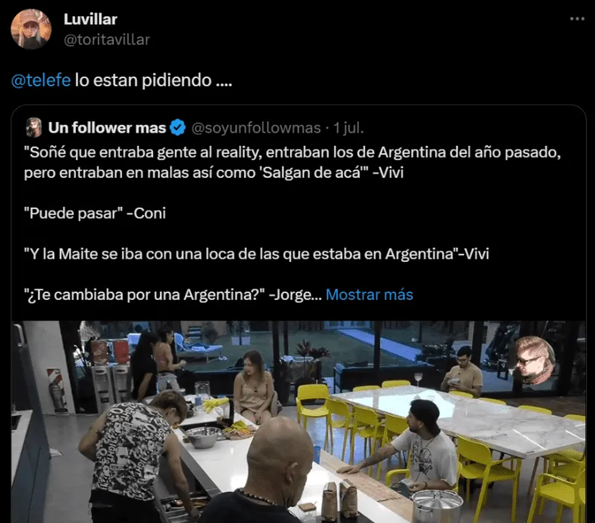 Lucila Villar, de Gran Hermano Argentina, podría entrar a la casa nuevamente.