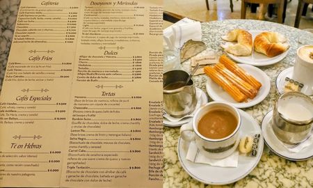 Fue a Café Tortoni y mostró cuánto gastó. Fue a Café Tortoni y mostró cuánto gastó.