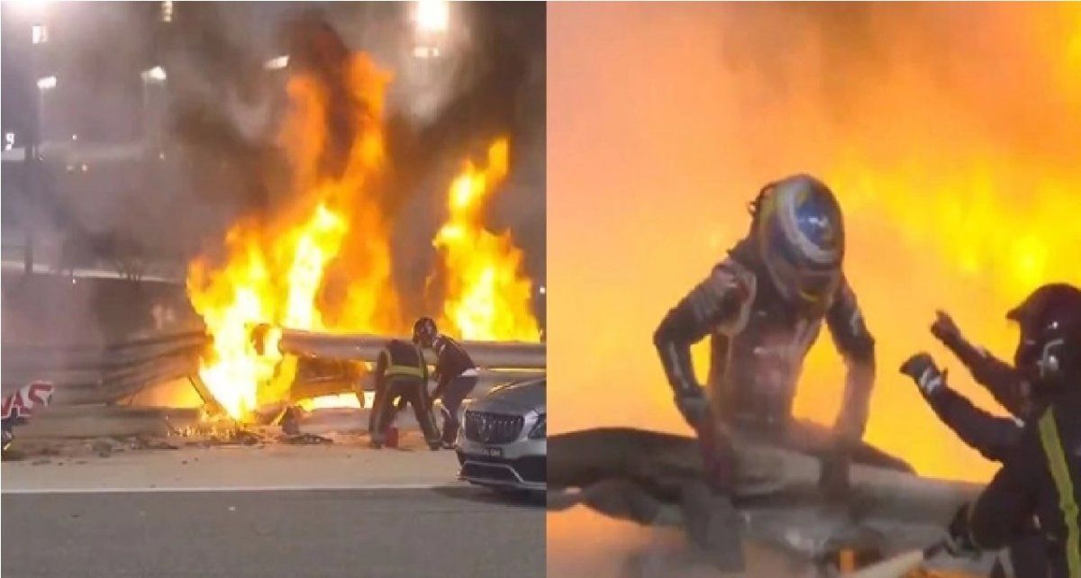 &nbsp;Incendio y destrucción en la Fórmula 1: el impresionante video del accidente del que habla el mundo