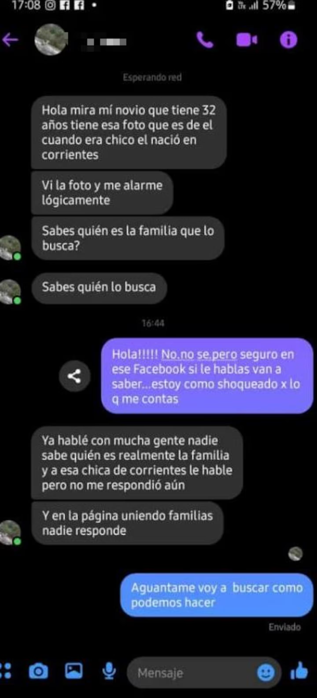 El mensaje que reabrió la esperanza. (Foto: Facebook/Santa Lucia Almundo). El mensaje que reabrió la esperanza. (Foto: Facebook/Santa Lucia Almundo).