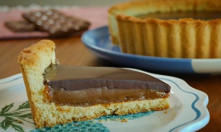 Tarta cabsha de dulce de leche y chocolate. Tarta cabsha de dulce de leche y chocolate.