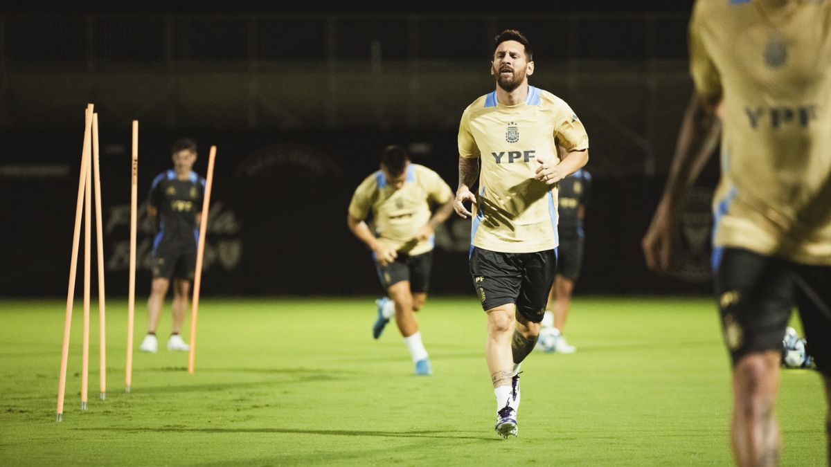 La Selección Argentina se entrenó en Miami con la vuelta de Lionel Messi