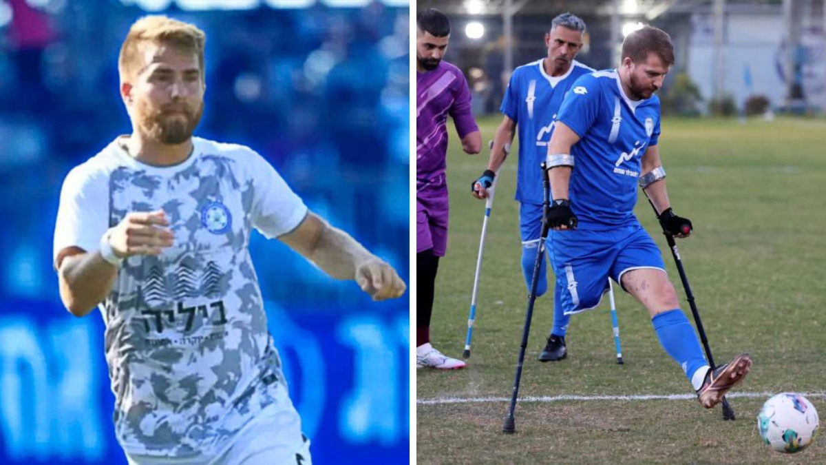 Israel: Futbolista que sobrevivió a un ataque de Hamás ahora es figura de fútbol de amputados.