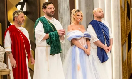 La exparticipante de MasterChef Celebrity visitó el programa, ya que la noche se ambientó en Grecia. La exparticipante de MasterChef Celebrity visitó el programa, ya que la noche se ambientó en Grecia.