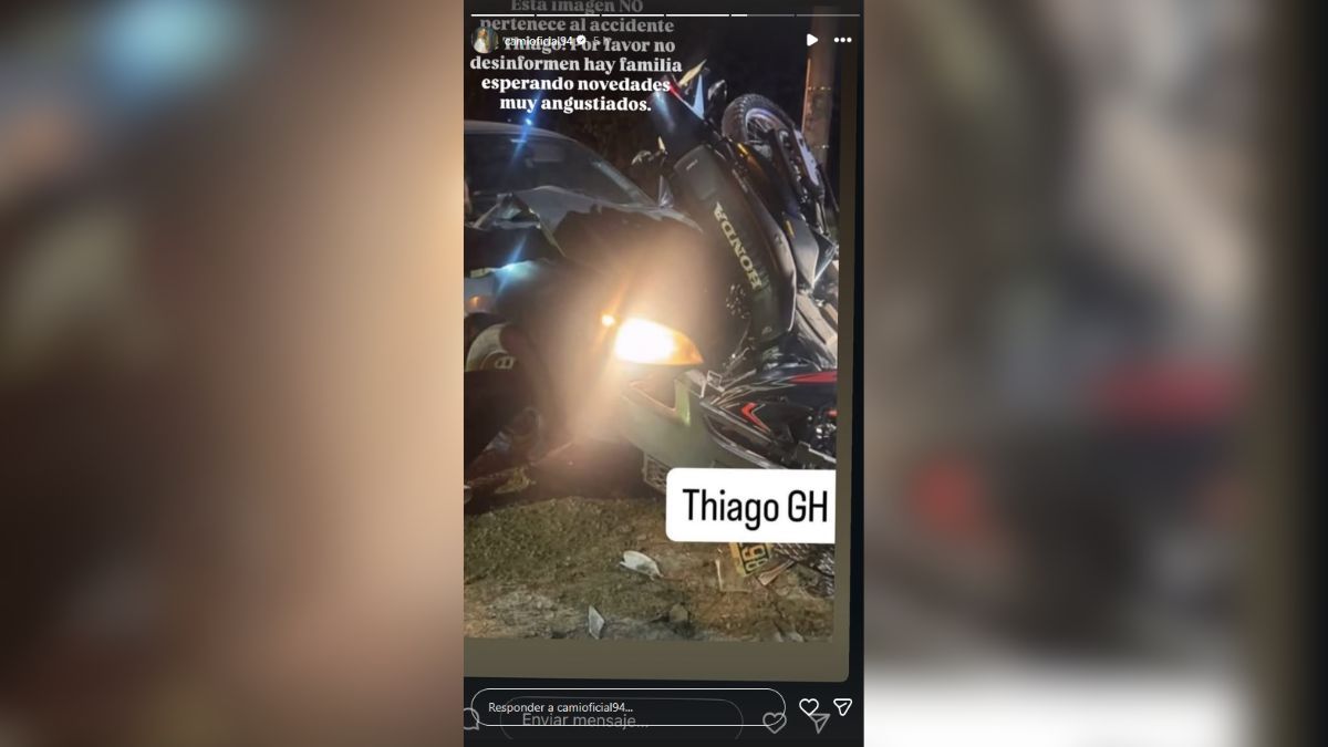 Tras el accidente de Thiago Medina, Camila Deniz pidió que no se compartan imágenes falsas. Tras el accidente de Thiago Medina, Camila Deniz pidió que no se compartan imágenes falsas.