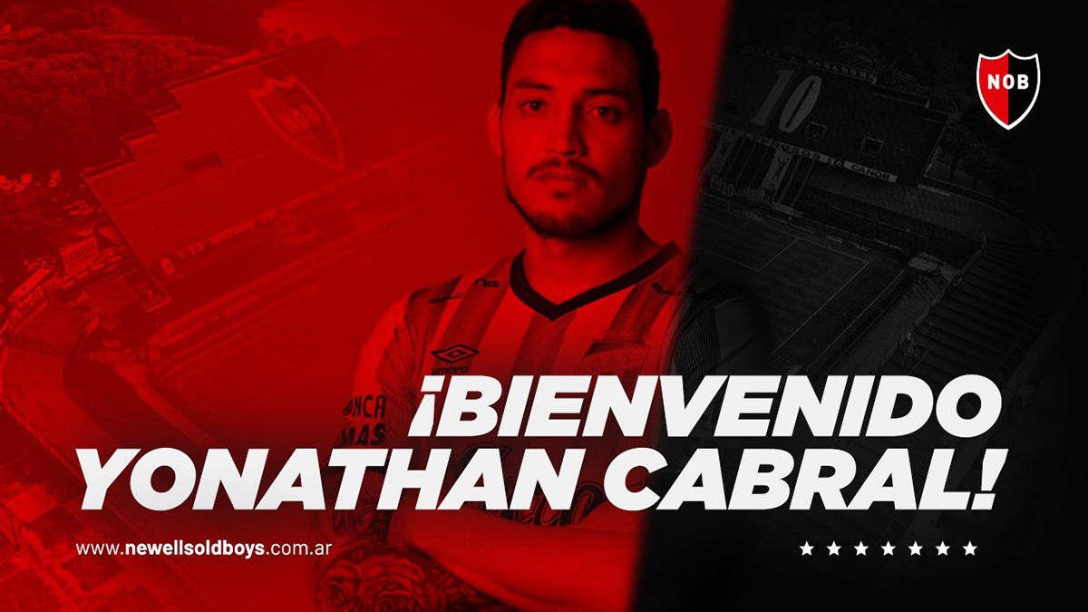 Newells anunció a Yonathan Cabral como nuevo jugador del club.