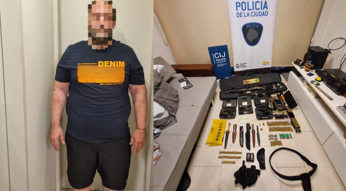 Fue detenido el hombre que se viralizó por disparar desde su balcón en Año Nuevo: hallaron un arsenal