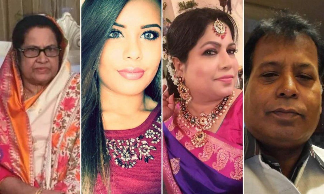 Los integrantes de la familia Zaman.