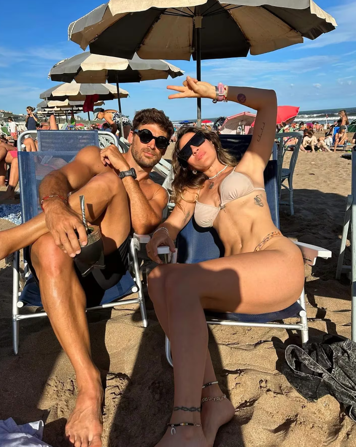 Jimena posando con su novio, Matías Palleiro. Jimena posando con su novio, Matías Palleiro.