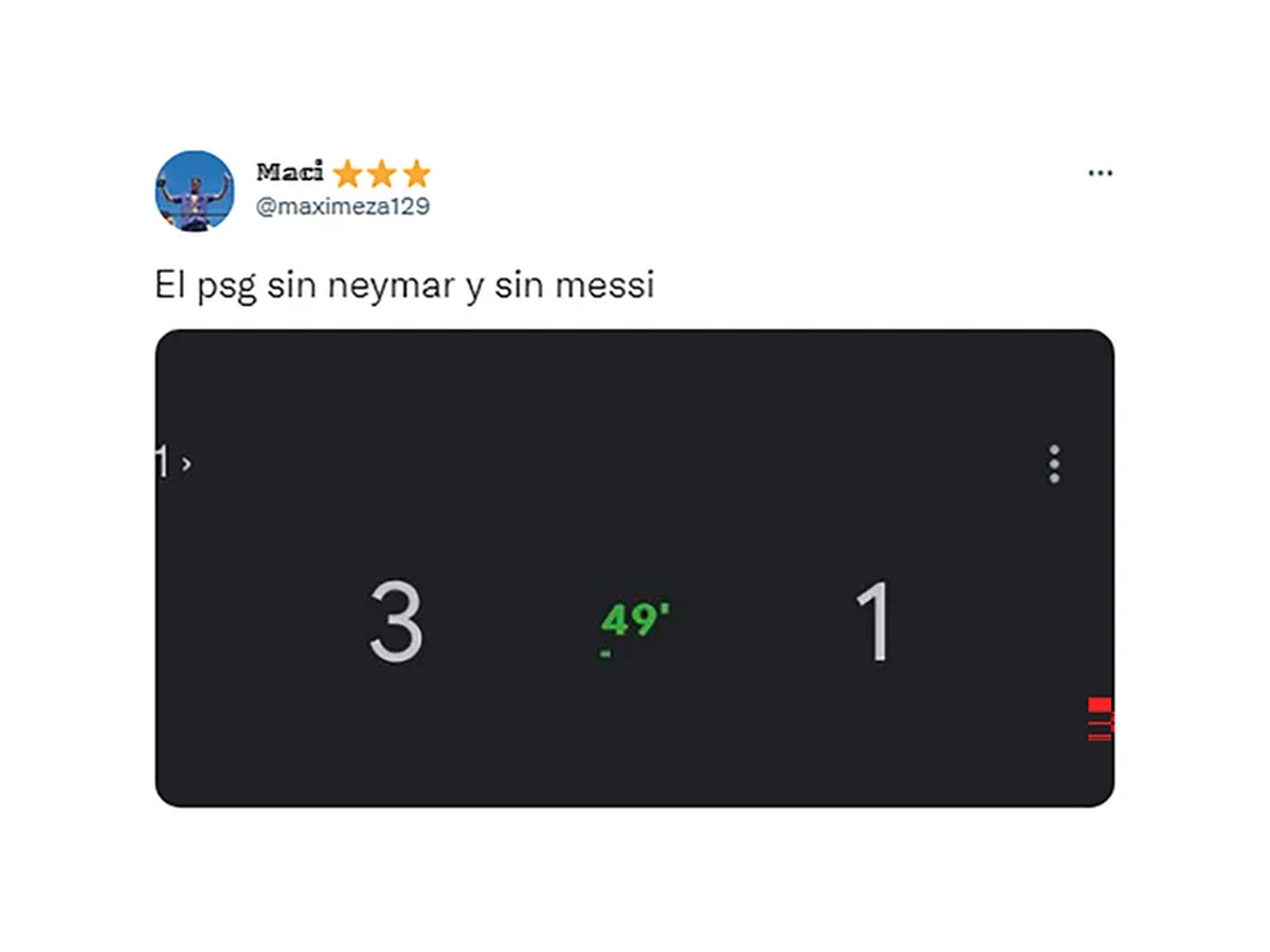 En consecuencia, ”PSG sin Messi” o “PSG sin Messi y Neymar” se hicieron tendencia.