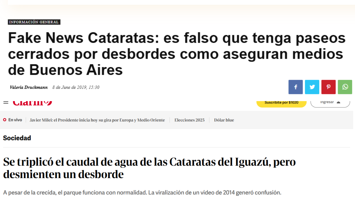 Medios de comunicación desmintieron la fake news en 2019 Medios de comunicación desmintieron la fake news en 2019