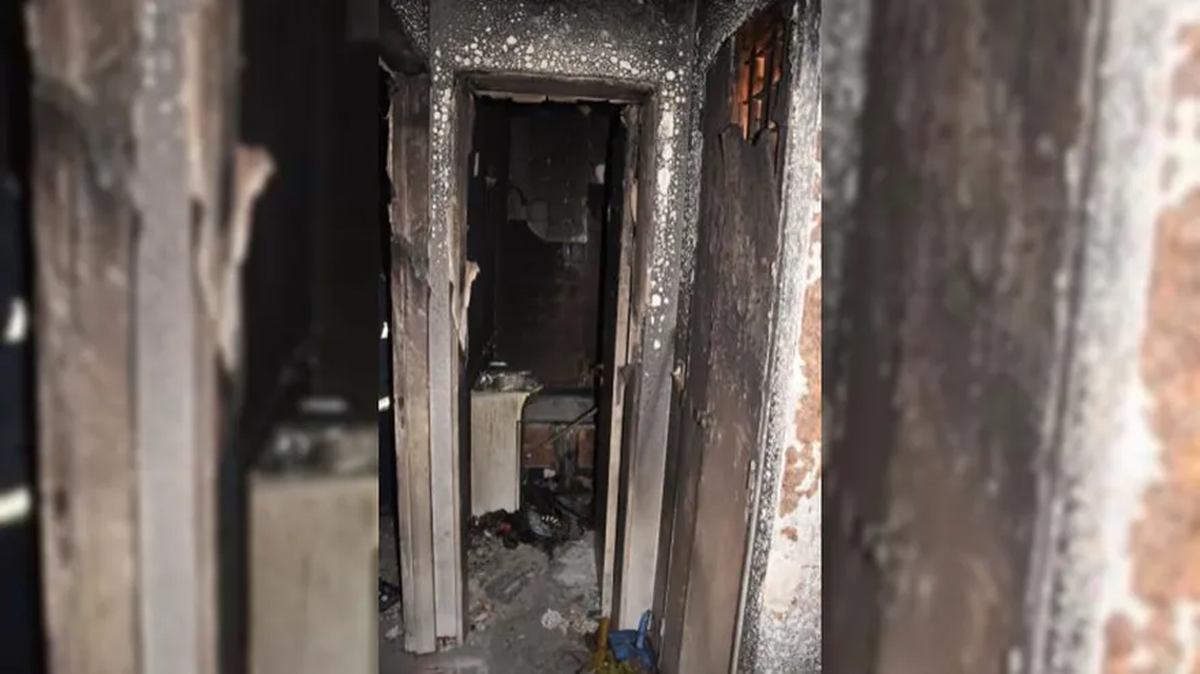 Las fotos del departamento de Felipe Pettinato luego del incendio.