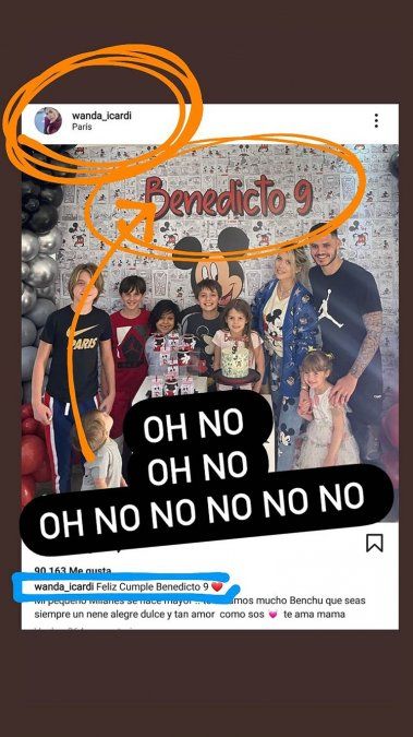 La instagramer Juariu se dio cuenta del posible error de Wanda Nara.