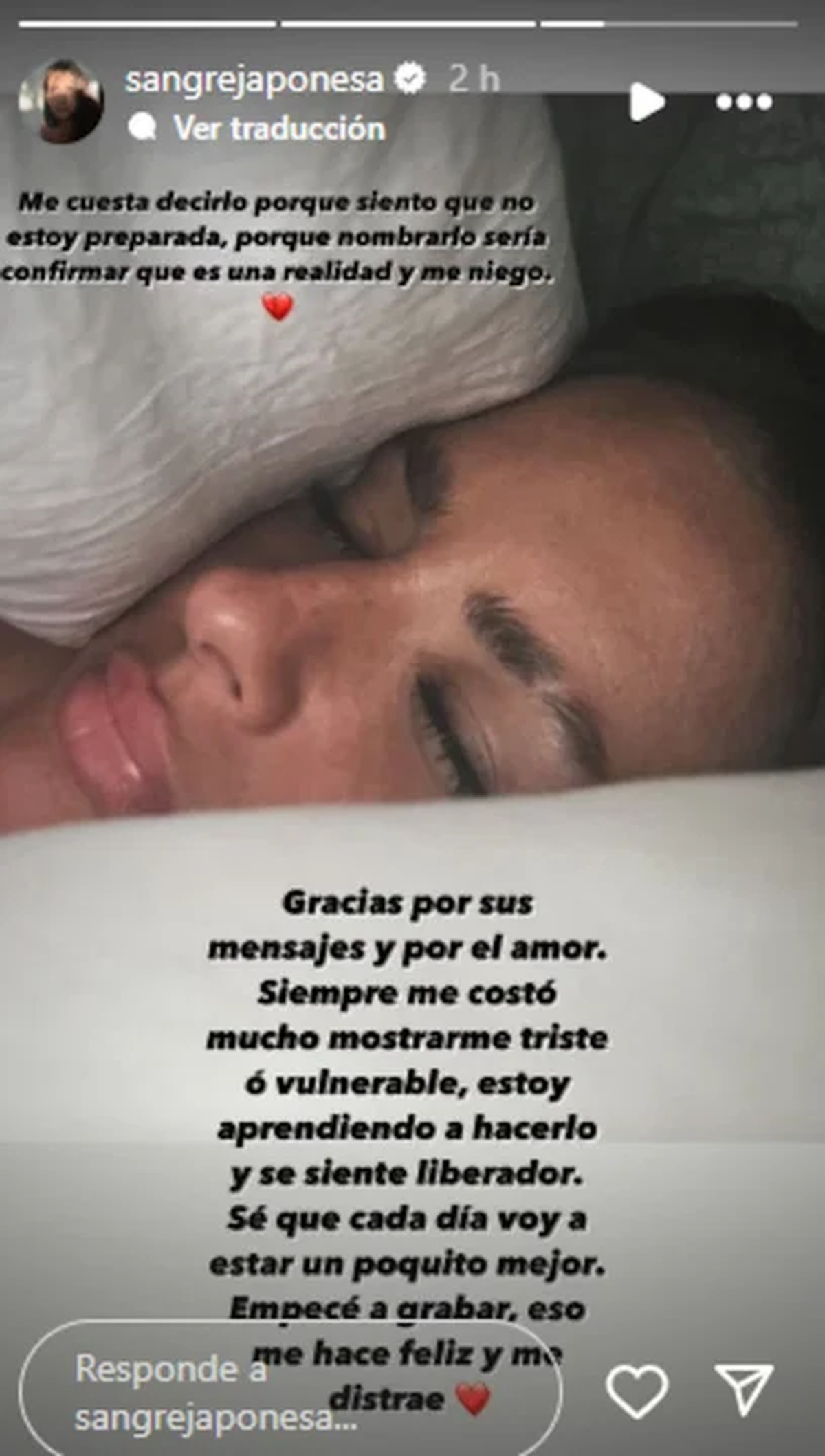 El conmovedor mensaje que compartió la China Suárez. El conmovedor mensaje que compartió la China Suárez.