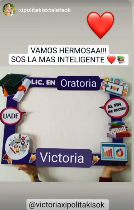 Vicky Xipolitakis se recibió en la UBA