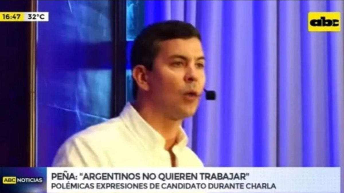 Santiago Peña lanzó una polémica frase en la que aseguró que los argentinos “no quieren trabajar”.