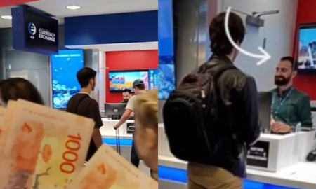 Quiso cambiar pesos argentinos en un aeropuerto de Estados Unidos y el cajero soltó una ruidosa carcajada Quiso cambiar pesos argentinos en un aeropuerto de Estados Unidos y el cajero soltó una ruidosa carcajada