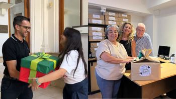 El Banco Hipotecario, el Departamento Quiniela y la escuela Luis María Drago se sumaron a la campaña solidaria.