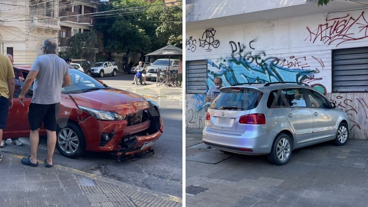 Imágenes del choque en el centro de Santa Fe.