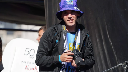 Pablo Grillo reapareció en Plaza de Mayo y cubrió la marcha por el 24 de marzo