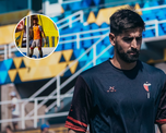 La llamativa vestimenta del arquero de Colón en el partido contra Atlanta.