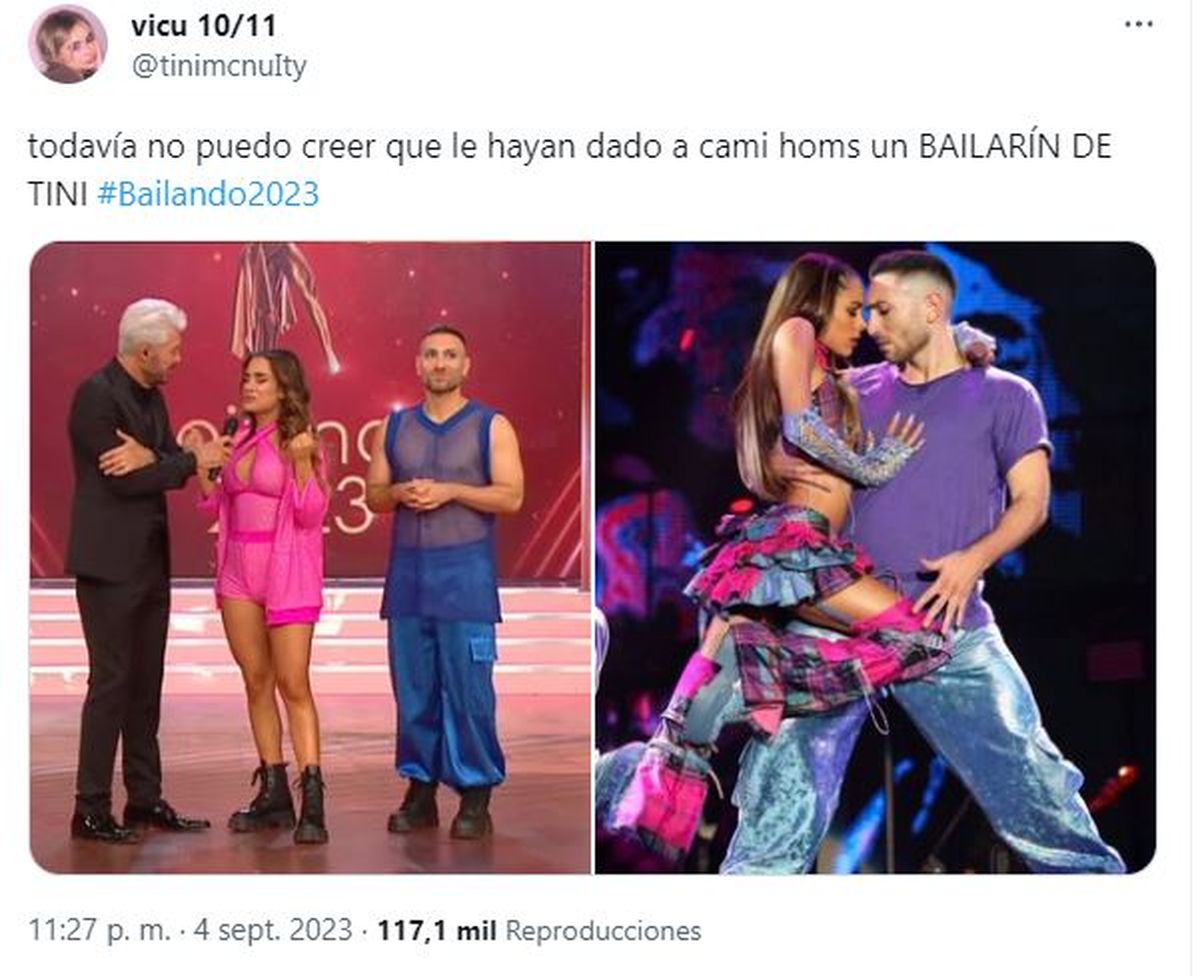 Camila Homs debutó en el Bailando junto a Nico Fleitas, que trabajó con Tini Stoessel. Camila Homs debutó en el Bailando junto a Nico Fleitas, que trabajó con Tini Stoessel.