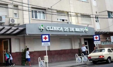 Clínica 25 de Mayo, donde murió un hombre de 70 años por coronavirus. Clínica 25 de Mayo, donde murió un hombre de 70 años por coronavirus.