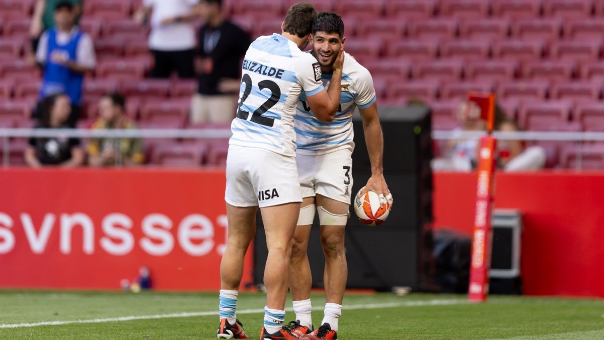 Los Pumas 7s le ganaron a Francia 26 a 12 en Madrid.&nbsp;