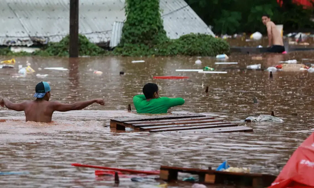Brasil sufrió una importante inundación. Brasil sufrió una importante inundación.