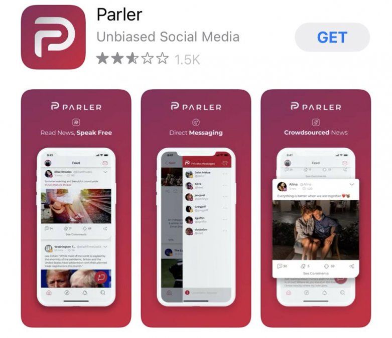Parler vuelve a estar disponible en las principales tiendas de aplicaciones.