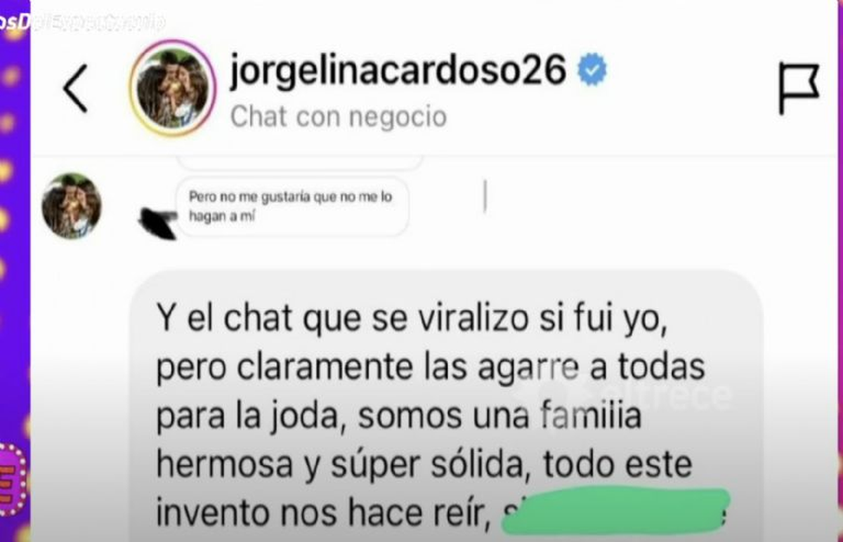 Jorgelina Cardoso admitió haber querido "agarrar para la joda" a las mujeres que intentaron instalar el escándalo. Jorgelina Cardoso admitió haber querido "agarrar para la joda" a las mujeres que intentaron instalar el escándalo.