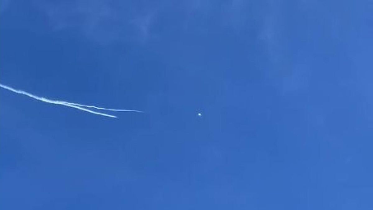 El derribo del globo chino por parte de Estados Unidos a principios de febrero. Imagen ilustrativa.