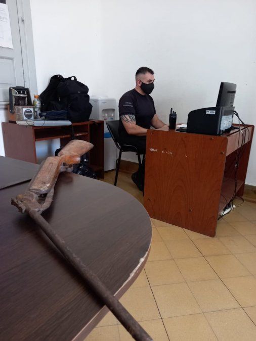 El rifle de aire comprimido secuestrado en el operativo