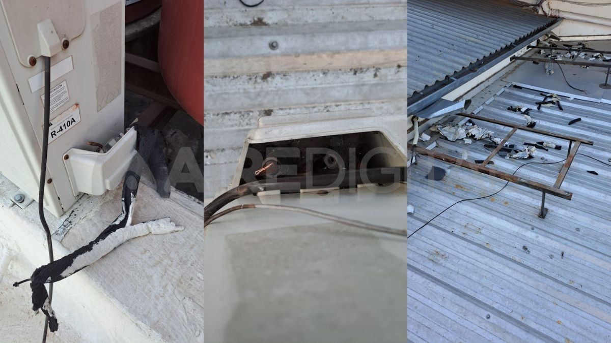 Robaron caños y aires acondicionados de la Escuela Especial Sara Faisal.