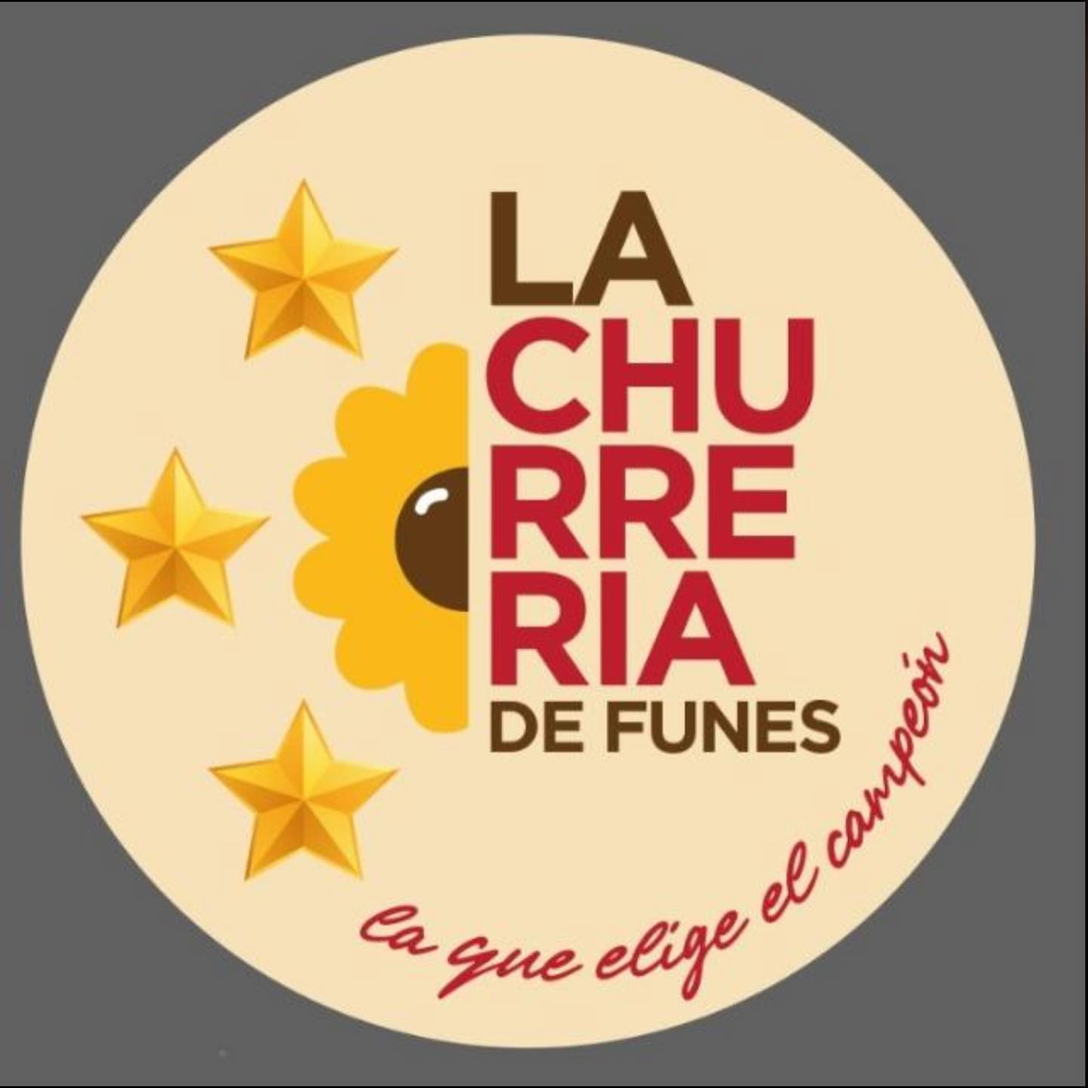 El nuevo logo de la Churrería de Funes donde compró churros Lionel Messi.