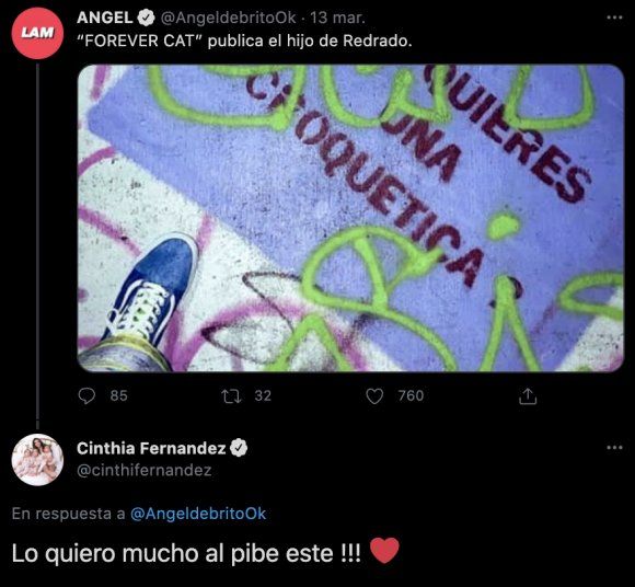 La picante reacción de Cinthia Fernández contra Luciana Salazar.