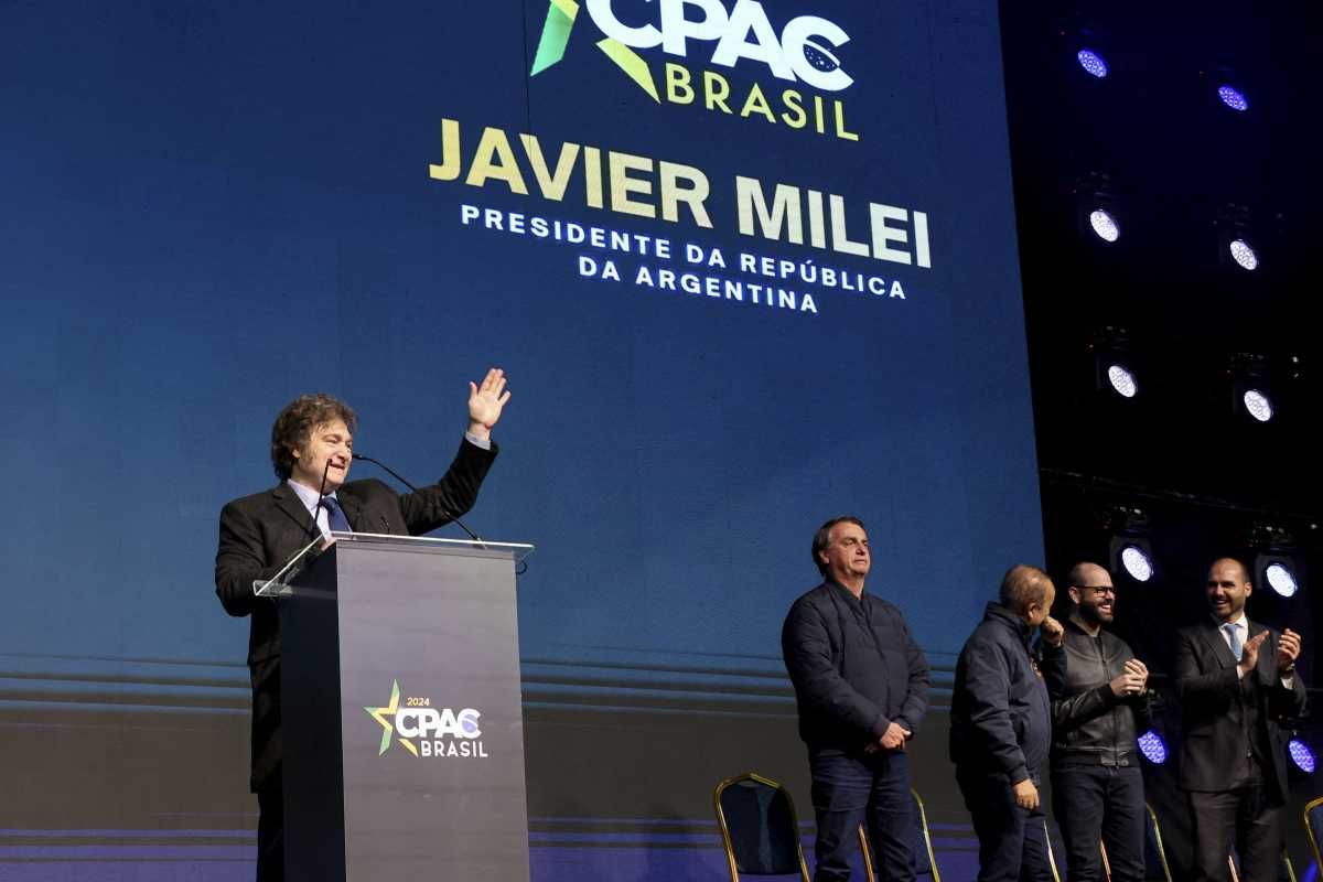 Javier Milei habló en Brasil durante la CPAC y dijo que Bolsonaro es un perseguido judicial.