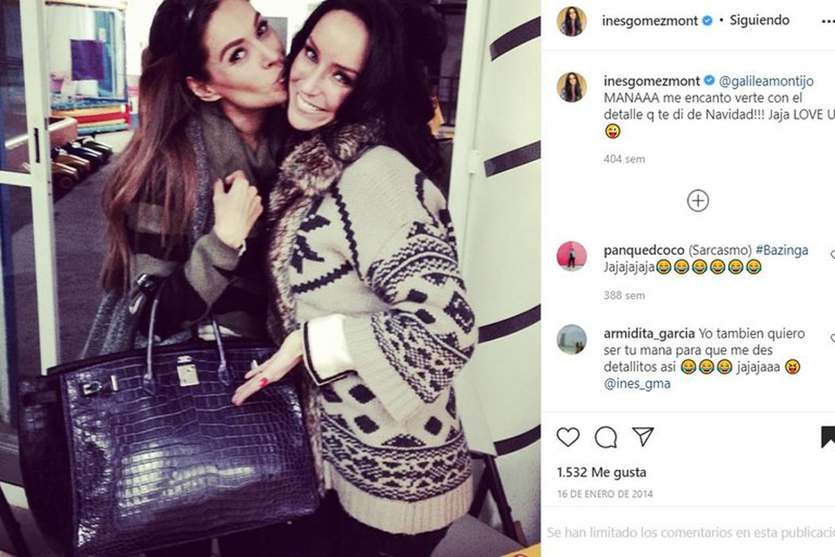 Galilea Montijo luci&oacute; el bolso que le regal&oacute;&nbsp;In&eacute;s G&oacute;mez Mont, en la Navidad del 2013.