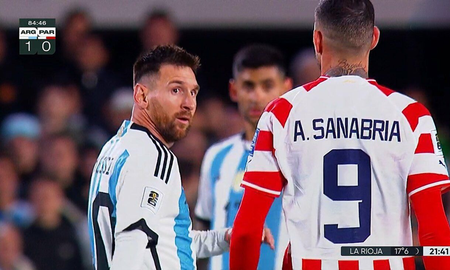 Messi rompió el silencio y habló del escupitajo del paraguayo Sanabria. Messi rompió el silencio y habló del escupitajo del paraguayo Sanabria.