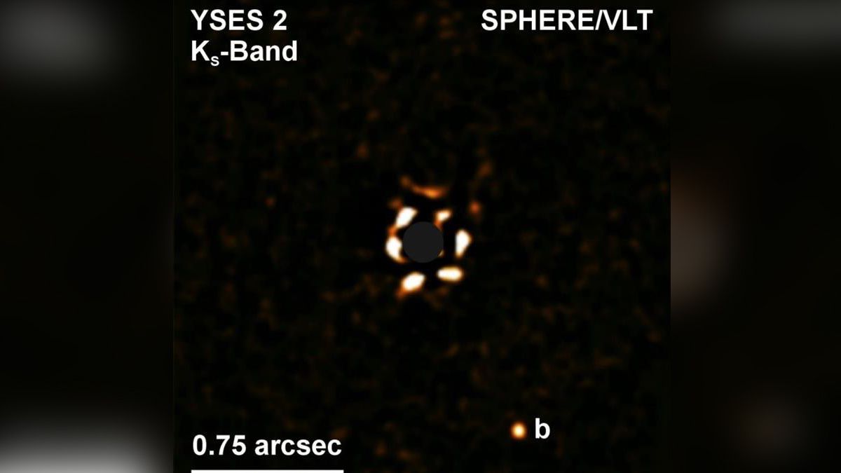 Exoplaneta YSES 2b (abajo) y su estrella (centro) | Alexander Bohn.
