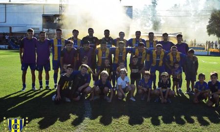 Centenario de San José de la Esquina venció a Ciclón Racing en la ida de semifinales de la Copa Federación de fútbol. Foto: prensa Centenario. Centenario de San José de la Esquina venció a Ciclón Racing en la ida de semifinales de la Copa Federación de fútbol. Foto: prensa Centenario.
