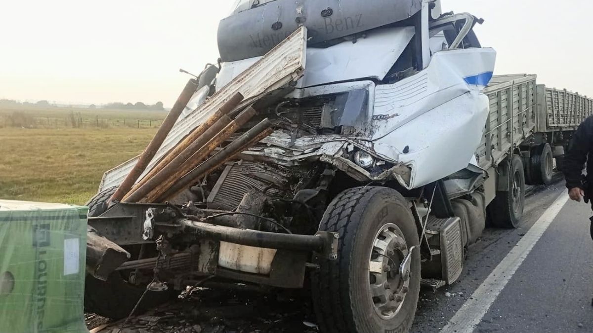 El accidente se registró este viernes en la Autopista Rosario - Buenos Aires.