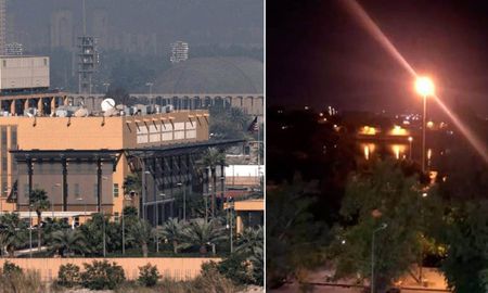 Dos misiles cayeron cerca de la embajada de Estados Unidos en Bagdad. Dos misiles cayeron cerca de la embajada de Estados Unidos en Bagdad.