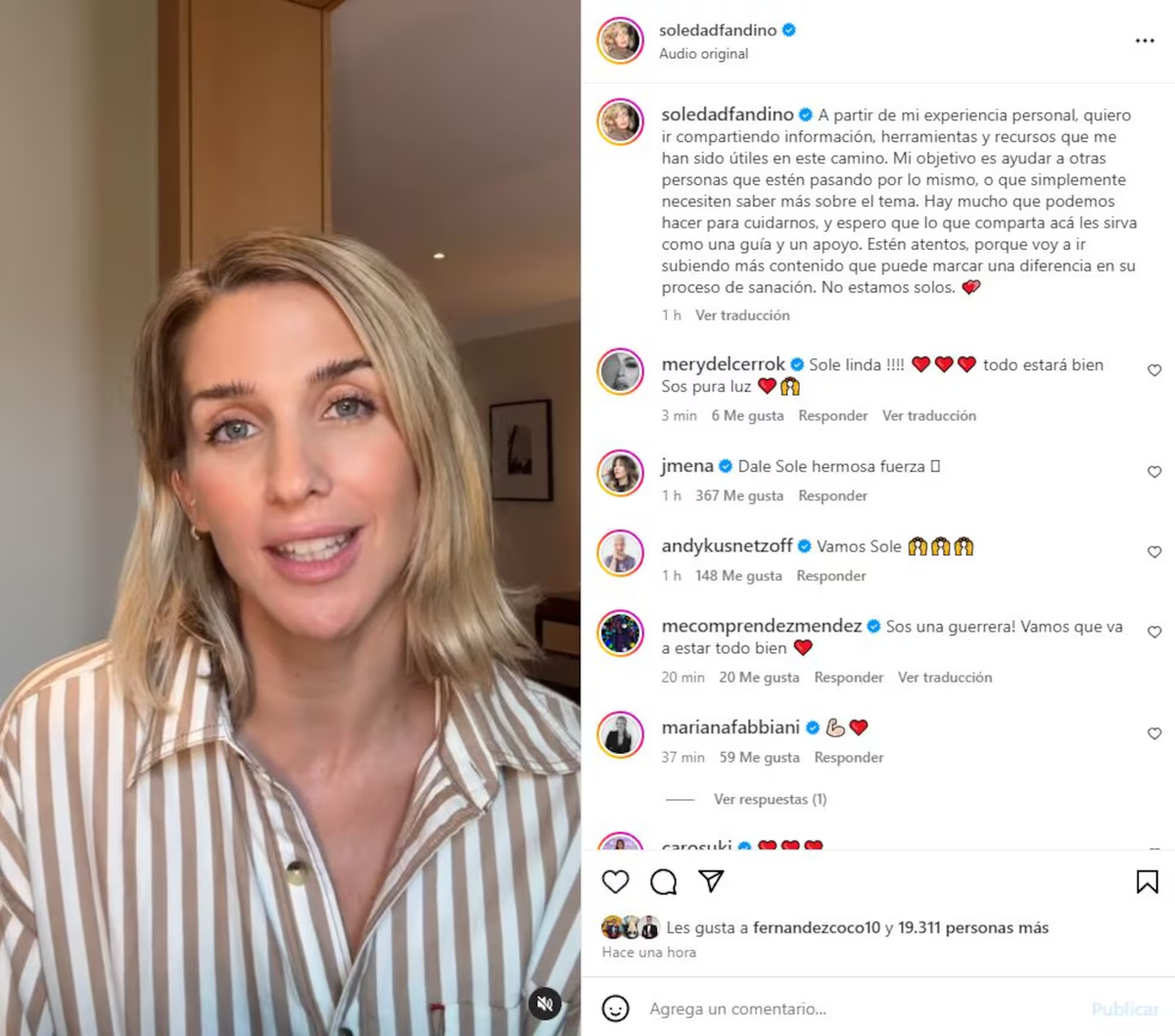 Soledad Fandiño contó que tiene cáncer de mama. Soledad Fandiño contó que tiene cáncer de mama.