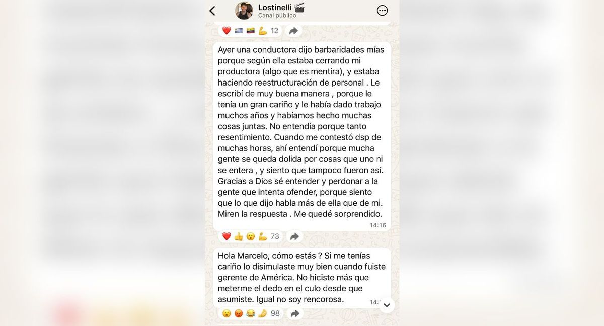 En su canal de WhatsApp, Marcelo Tinelli reenvió el mensaje que recibió de Flor de la V. En su canal de WhatsApp, Marcelo Tinelli reenvió el mensaje que recibió de Flor de la V.