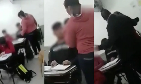 Una madre irrumpió una clase y golpeó a un alumno porque habría amenazado a su hijo Una madre irrumpió una clase y golpeó a un alumno porque habría amenazado a su hijo