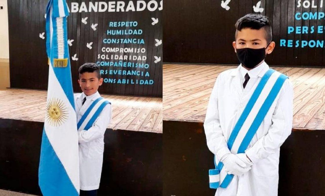 El abanderado que embolsa carbón y no tiene recursos para jugar al deporte que le gusta