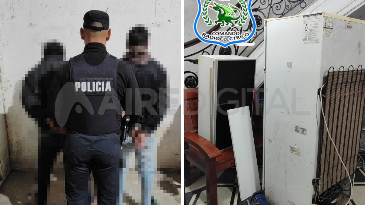 Robaron una heladera a un hombre en Santa Fe y terminaron presos