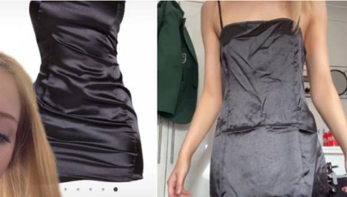 Video viral: una joven compró un vestido en internet y le llegó una prenda muy distinta . &nbsp;